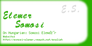 elemer somosi business card